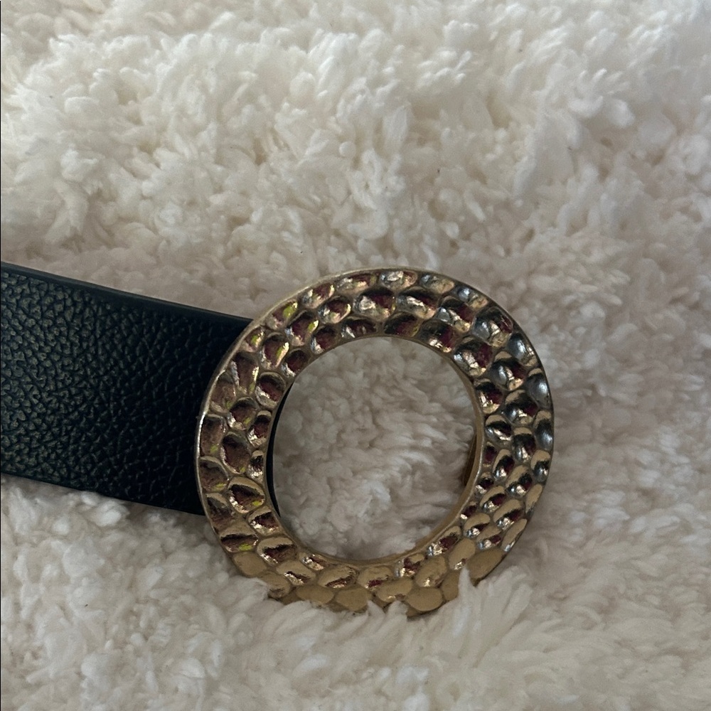 Chico's Black Belt with Gold and Silver Buckle - Picture 7 of 7